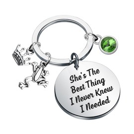 Princess Frog Keychain Princess Frog Gifts Cartoon Fairy Tale Gift She's The Best Thing I Never Knew i Needed Frogs Key Ring
