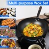 Souped Up Recipes 12.5 Inch Carbon Steel Wok For Electric,
