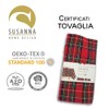 Lovely Home Natalina Christmas Tablecloth, Rectangular, Dyed Fabric, Lurex Tartan,