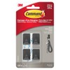 Command Ganchos pequeños negros mate 17032MB-4EF, 4 ganchos, 5 tiras