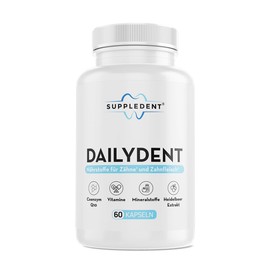 Suppledent Dailydent C Multivitamin-Komplex fr gesunde Z?hne & Zahnfleisch mit Vitamin A, B1, B2, B6, B12, C, D3, E, K2, Fols?ure, Zink, Magnesium, Eisen, Selen, Q10 & mehr C 60 Kapseln (30 Tage-Vorrat)