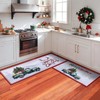 JSVSLTD Christmas Kitchen Rugs, Set of 2 Kitchen Floor Mat