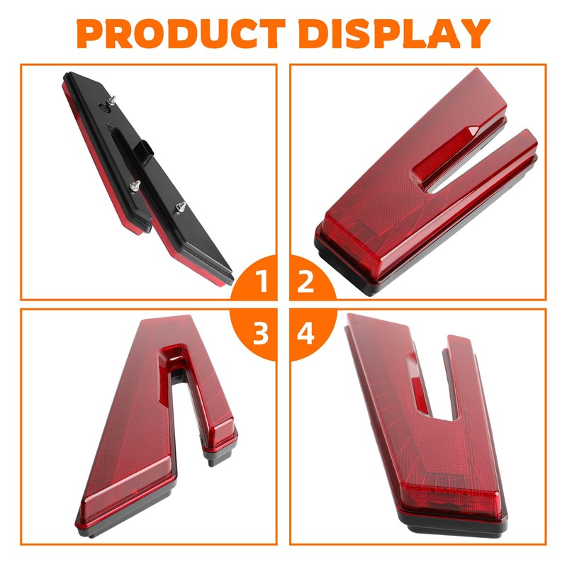 GoaMotors Set of 2 LED Taillights, Left and Right Red