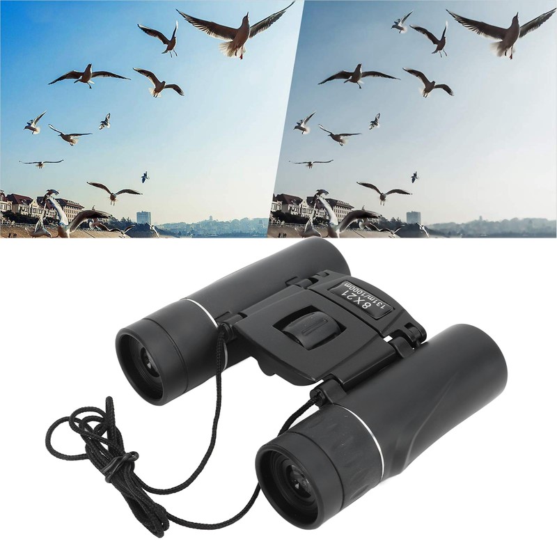 8x21 Binoculars 131m/1000m Compact Lightweight Mini Binoculars for Adults Kids
