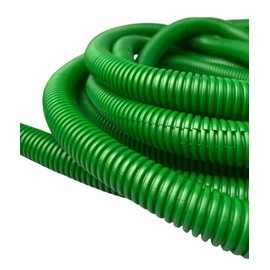 PE Green Corrugated Conduit Flexi Pipe Tube Split 15mm - 5m