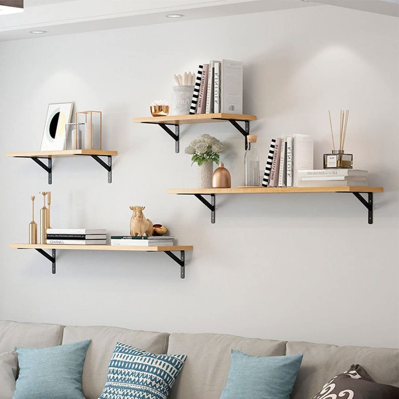 Pack of 8 Shelf Brackets, Heavy Duty Brackets, 90 Degree