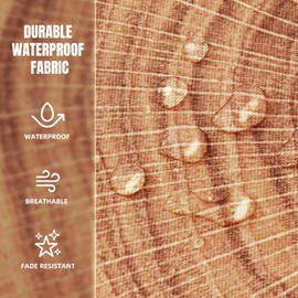 HYSEAS Outdoor Waterproof Throw Pillow, 3D Digital Print Comfortable Kids Funny Cute Wood Log Pillow Circle Seating Floor Cushion for Home, Couch, Sofa, Bedroom, Living Room, Stump, 16 x 2.75 Inch