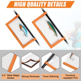 FUSIGO 10pcs Fishing Lure Wraps Clear PVC Lure Covers Durable Easily See Fishing Hook Covers Bait Storage Protector Keeps Fishing Safe, Orange Large