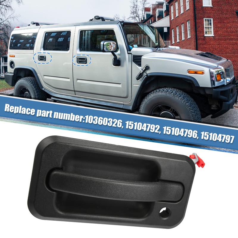 X AUTOHAUX 4 Pcs Exterior Door Handle with Key Hole