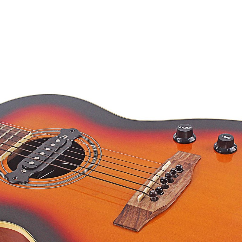 Alnicov Acoustic Guitar Pickup Magnetic Black with Fixing Screws and