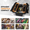 Auto Dynasty Tool Box Set Portable 2-layer Folding Toolbox with