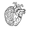 Rajukit Brain Decor and Anatomical Heart Metal Wall Art, 12.6x11