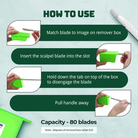 MyMed Scalpel Blade Remover Pack of 2 - Safe, Easy-to-Use, Compact, and Efficient Blade Disposal - for Dermaplaning Razor Blade Remover Box Dermaplane Blade Remover Box Use for Safe Experience