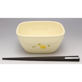 Kakamoto SOUSEN Range Pack, White, 5.9 inches (15 cm), Setoyaki Pack Pot, Large, Fruit (Pear) Pattern
