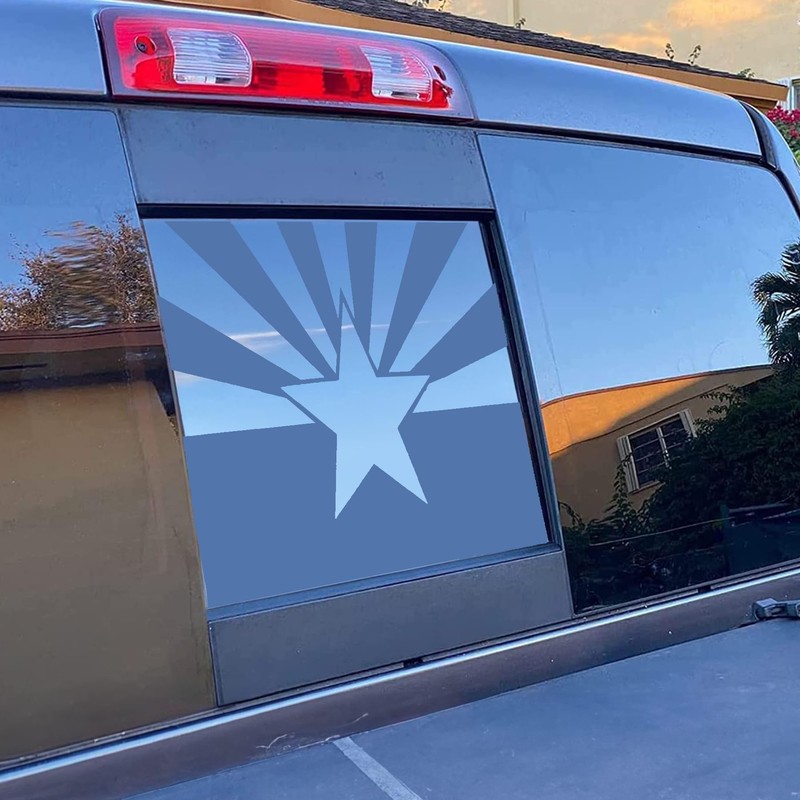 for Dodge Ram 2009-2023 Rear Middle Window Arizona Flag Decals,