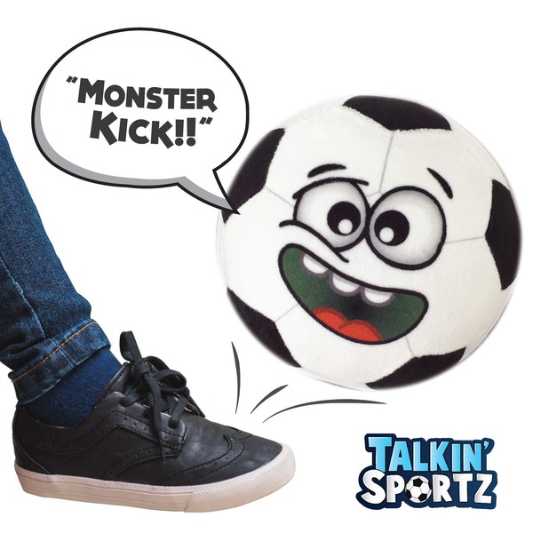 Talkin' Sports, Hilariously Interactive Toy Soccer Ball with Music and Sound FX, Gift for Soccer Loving Toddlers, Girls & Boys Ages 2 3 4 5 6 Years Old by Move2Play