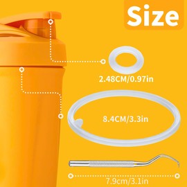 9PCS Shaker Cup Gasket Replacement for BlenderBottle Strada Stainless Steel Shaker Bottle，Water Bottle Gasket Silicone Gasket，Compatible with BlenderBottle Strada Shaker（Strada Flip）