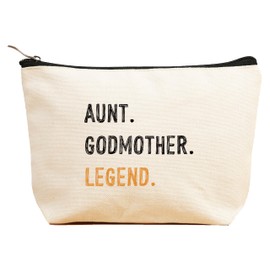 ZVMIS Aunt Gift-Aunt Godmother Legend-Auntie Thank You Gifts-Mother's Day-Baptismal Gifts-Baby Gift Shower-Godmother Appreciated Gift-Christmas Gift-Makeup Bag,Cosmetic Pouch,Travel Case