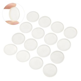 12PCS Clear Cabinet Door Bumpers, 0.98" Diameter Rubber Bumpers Self Adhesive Sound Dampening Pads for Drawer Bumpers, Cabinet Stoppers, Glass Tops, Picture Frames, Kitchen Furniture Dampening Noise