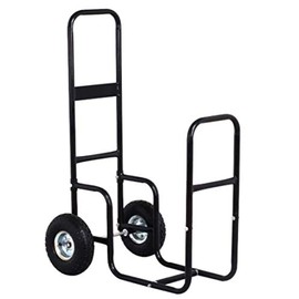 Heavy Duty Steel Firewood Log Rack Dolly Cart Carrier Trolley Wood Mover Hauler