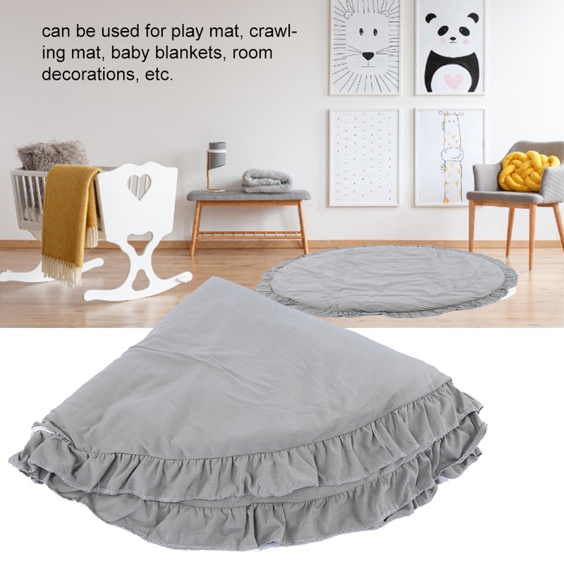 Baby Play Mat Round Shape Carpet Soft Cotton Decoration Crawling