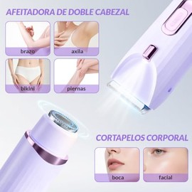 Edecor Depiladora Eléctrica Rasuradora Mujer Doble Cabezal