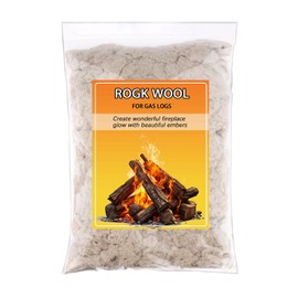 Gas Fireplace Glowing Embers,Fireplace Embers for Gas Log Sets, Rock Wool Embers for Indoor Gas Fireplace,Unvented Fireplace, (6 Oz) Bag