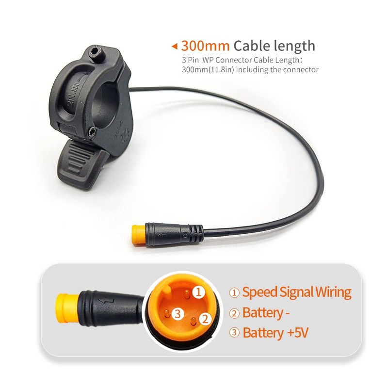 Ebike Thumb Throttle WUXING 300X Right/Left Hand Quick Disassembly Throttle