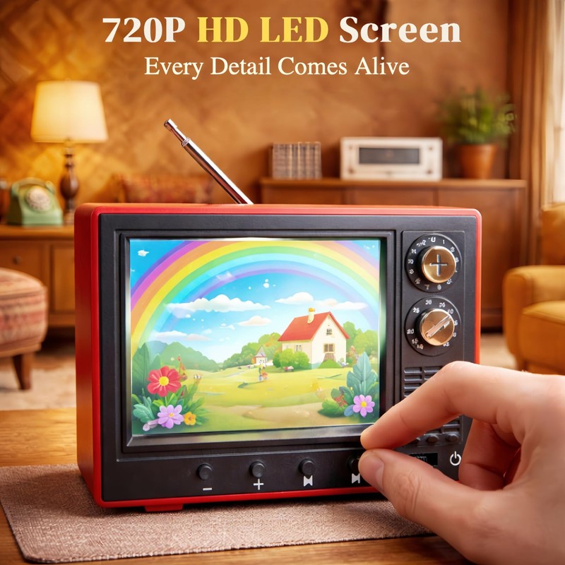 Retro Mini Work TV Toy – Tiny Fake Dollhouse TV