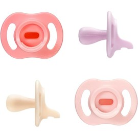 Tommee Tippee Ultra-Light StayPut Pacifier, One-Piece Silicone Design, 0-6m, 4 Pack