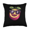 Maracuja With Funny Sunglasses Throw Pillow