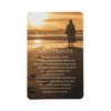 Footprints Poem Golden Brown Beach 4 x 3 Cardstock Prayer