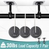 6-Pack No Drill Ceiling Curtain Rod Brackets Holder, Adhesive No