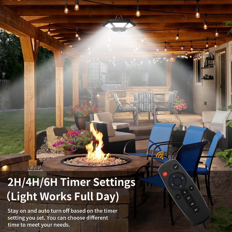 Aqonsie Solar Shed Light Indoor Outdoor Solar Powered Pendant Daytime
