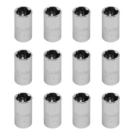 YXQ 10mm Sockets, 6 Point 1/4 Inch Drive Shallow Socket Set, 12Pcs