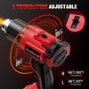 Dufuls Cordless Heat Gun with 2PCS Rechargeable Batteries, 5 Nozzles