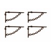 4 Cast Iron Rustic Chain Brackets Braces Bookshelf Brackets