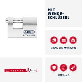 ABUS AB98TI/90 Padlock, Gray, 98TI/90