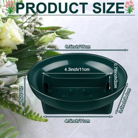 Karenhi 18 Pcs Green Design Bowls for Flower Arrangements, Large Size 6.3 Inch Round Floral Bowls Supplies for Arrangements DIY Floral Centerpieces Memorial Day Wedding Party Decorating