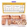 Sutemribor 150PCS 8 Sizes Copper Metric Sealing Washers Flat Washers