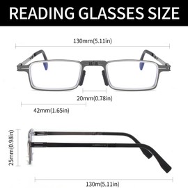 JIMMY SUNSHINE Foldable Reading Glasses Blue Light Blocking Computer Readers for Men Women Portable Blue Light Glasses with Case 2+
