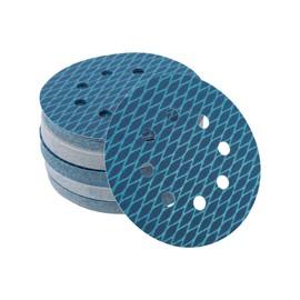 VekAuto 50 Stk. Schleifscheiben, 5 Zoll 8 Loch 180 Körnung Klett-Schleifpapier Universal für Metall, Kfz-Reparatur Haltbarkeit und Flexibilität Aluminiumoxid Weiches Tuch Blau