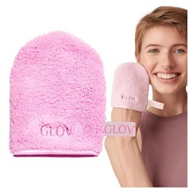 GLOV On-the-go Cozy Rosie - guante desmaquillante solo con agua para todo tipo de piel, reutilizable, color rosa