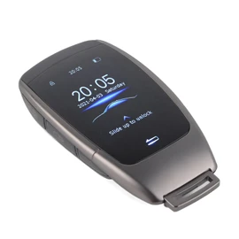 Universal TK900 LCD Touch Screen Smart Key Remote Keyless Entry, Entry Remote Control Car Key for Start Stop Engine Button Models (Black)