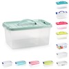 Plastic Storage Box Lightweight Robust Stackable Storage Boxes with Lid,
