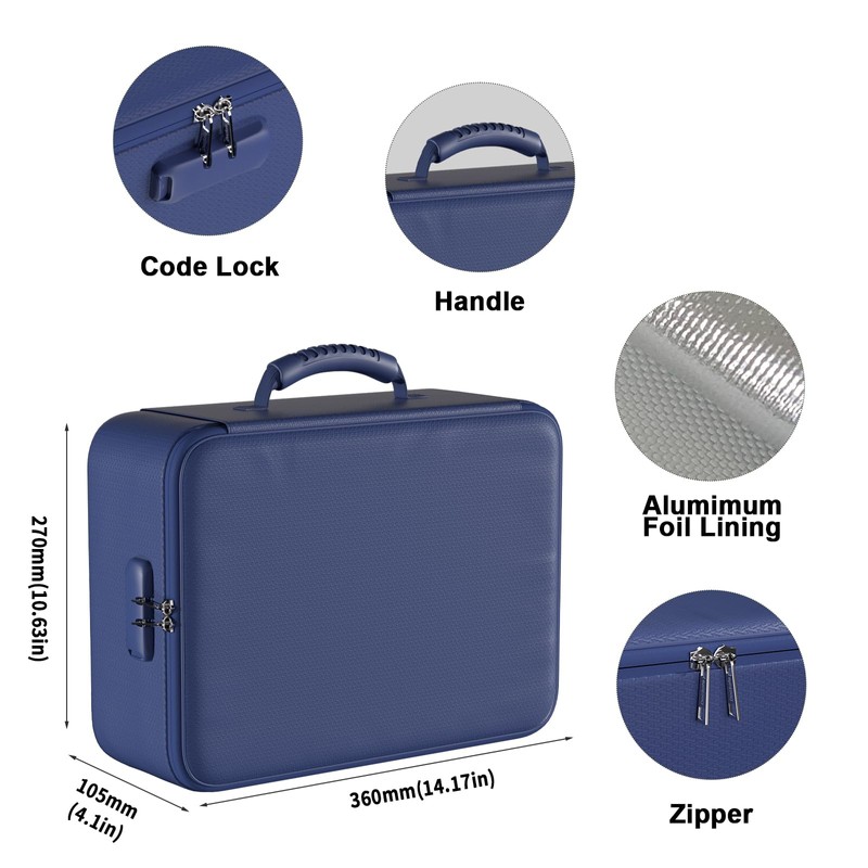 DocSafe 5200°F Document Organizer with Lock,Upgraded Heat Insulated Fireproof＆Waterproof Box