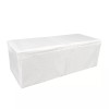FixtureDisplays 2-Cell Compartment Organier Bin White Cloth Storage Box Basket