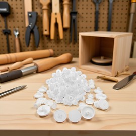 100 Pcs 11mm White Screw Cap Covers Assortment Kit, Plastic Self-Tapping Caps Hole Covers Self-Tapping Screws for Phillips Screws Head, Cabinet, Decoration Tapping