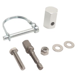 Trailer Jack Handle, Trailer Jack Drill Adapter with Cordless Drill Adapter Aluminum Top Wind Trailer Jack Crank Handle for Curt 28921 1/2 Inch Shaft