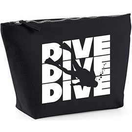 Hippowarehouse Dive Dive Dive printed make up cosmetic wash bag 18x19x9cm